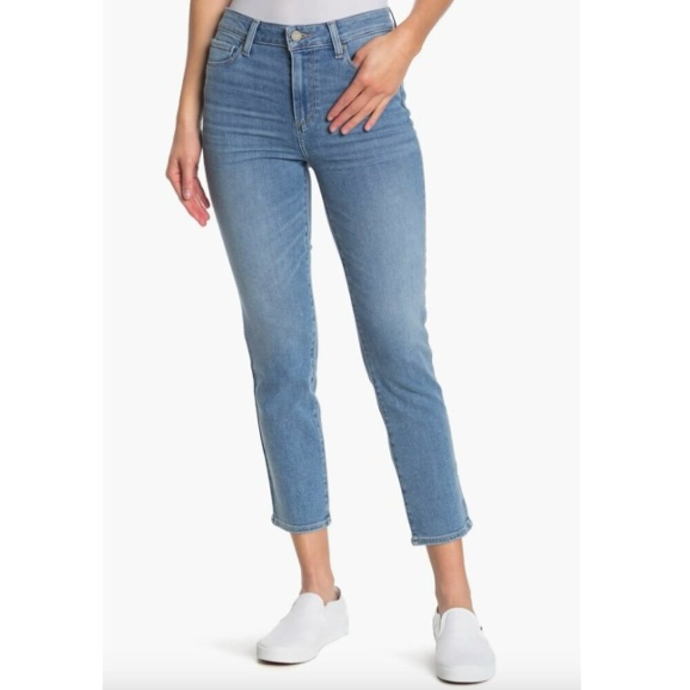 PAIGE Hoxton Slim Cropped Jeans Melrose Jeans Fading Mid Wash (Women's Size 28)